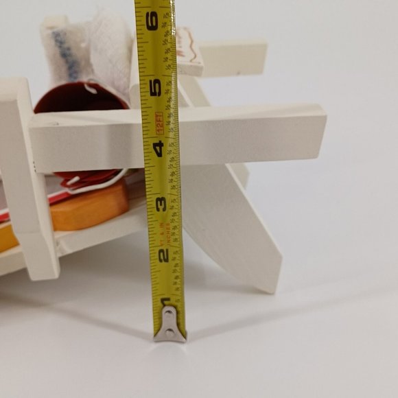 White Beach Chair 4x6 Photo Frame Palm Tree Shovel Bucket 11x7x5 Vacation Pictur - Picture 14 of 14